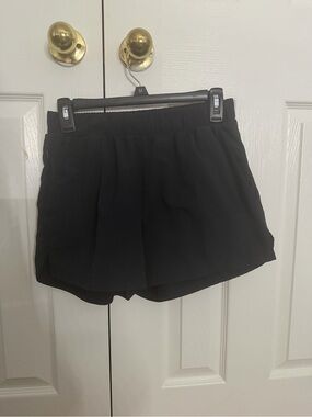 Zella Black Athletic Skort-Style Shorts